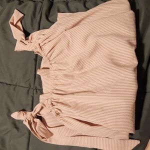 Pink striped blouse XXS